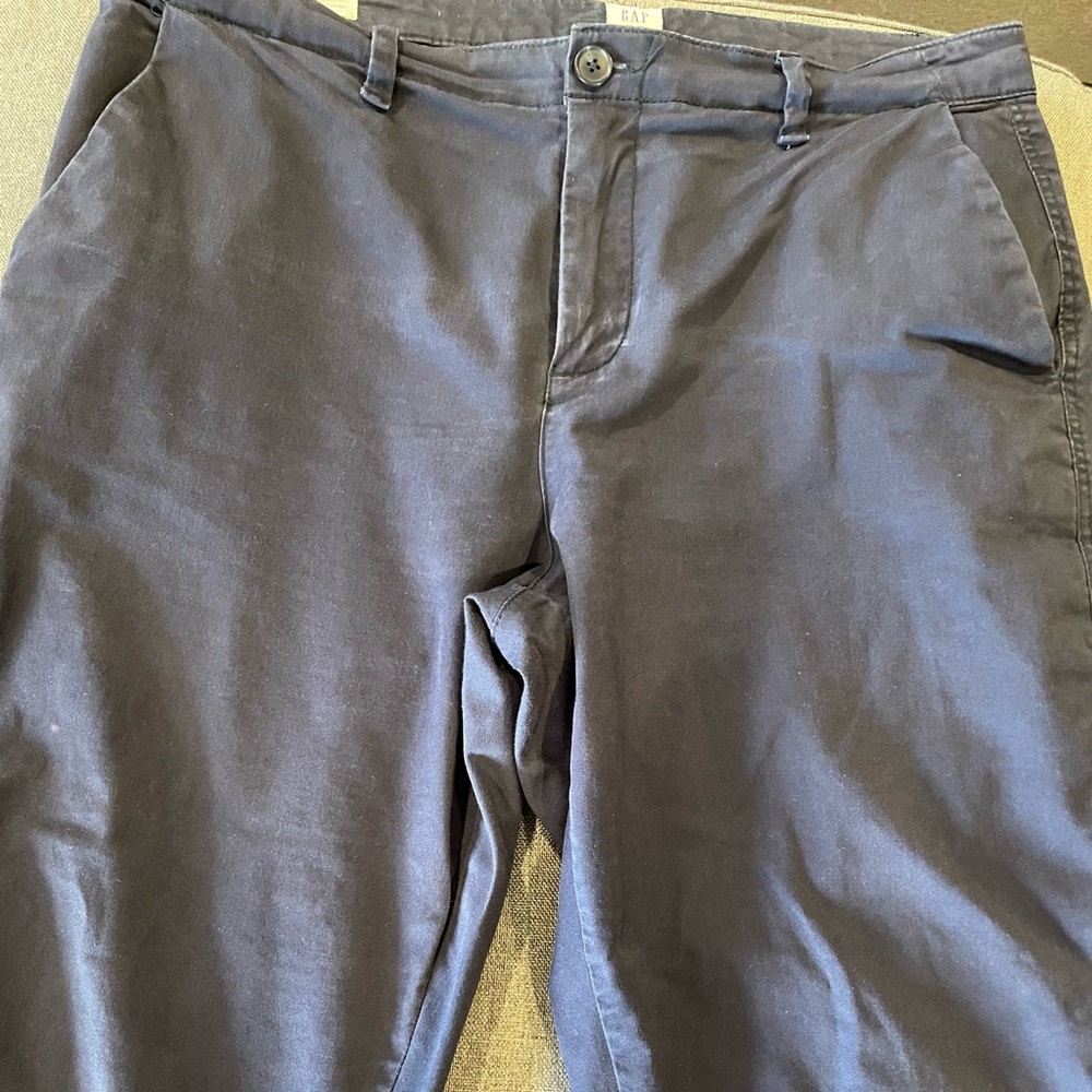 gap women’s chinos, navy blue, size 10